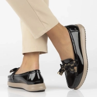 Skórzane mokasyny Filippo DP6457/25 BK czarne