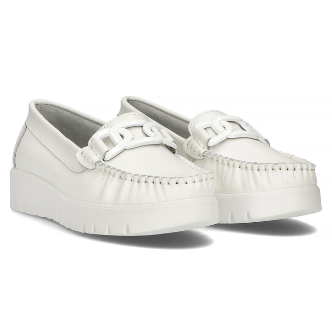 Leather loafers Filippo DP3334/22 WH white
