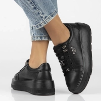 Skórzane sneakersy Filippo DP6382/24 BK czarne