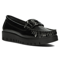 Skórzane mokasyny Filippo DP3334/23 BK L czarne