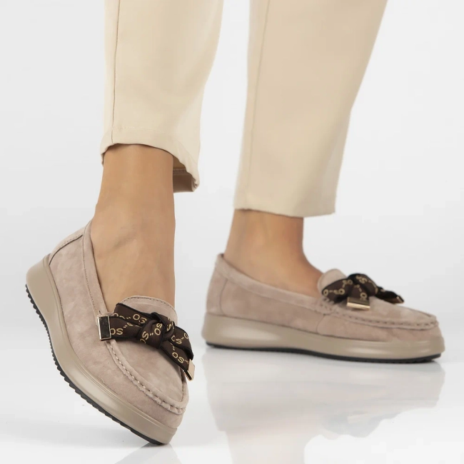 Leather loafers Filippo DP6457/26 BE beige