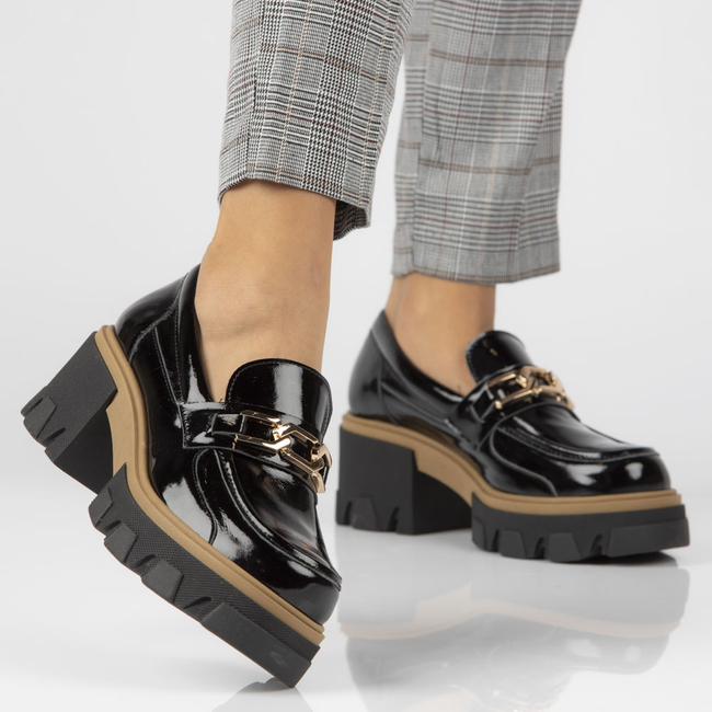 Leather shoes Filippo 20114 N black