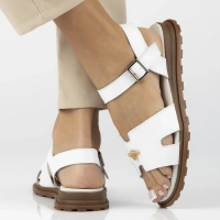 Leather sandals Filippo DS7031/25 WH white