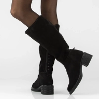 Leather heeled boots Filippo DKZ8002/26 BK black