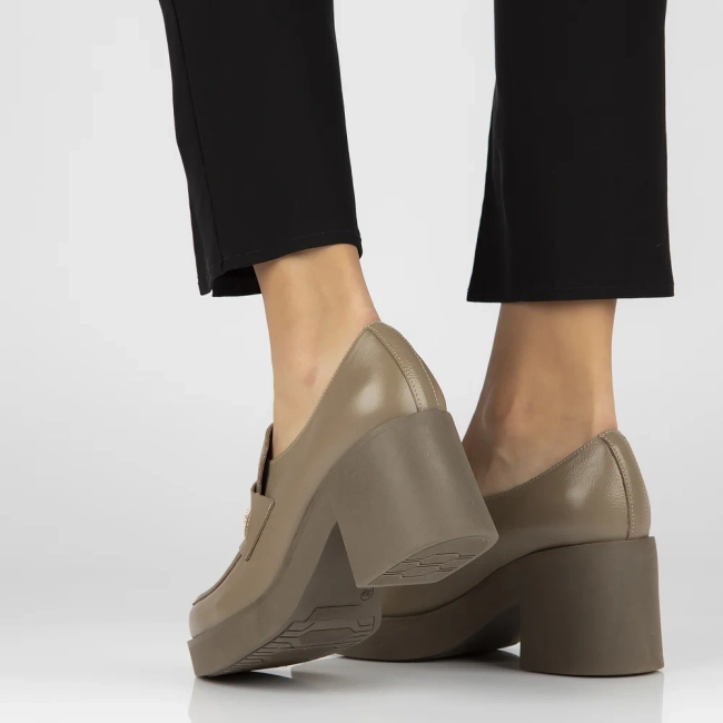 Leather shoes Filippo 20157 fango