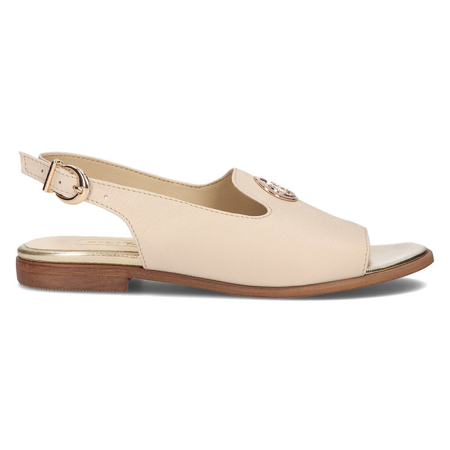 Skórzane sandały Filippo 116 beżowe