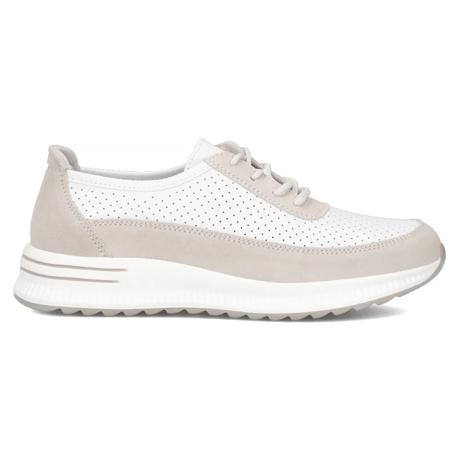 Leather shoes Filippo DP6717/25 WH GR white-grey