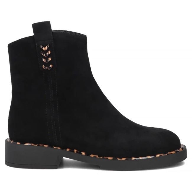 Leather ankle boots Filippo DBT8159/26 BK LEO black