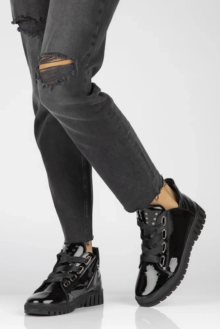 Leather ankle boots Filippo DBT3197/23 BK black