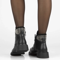 Skórzane botki Filippo DBT7296/25 BK czarne