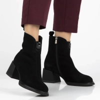 Leather ankle boots Filippo DBT7225/25 BK black