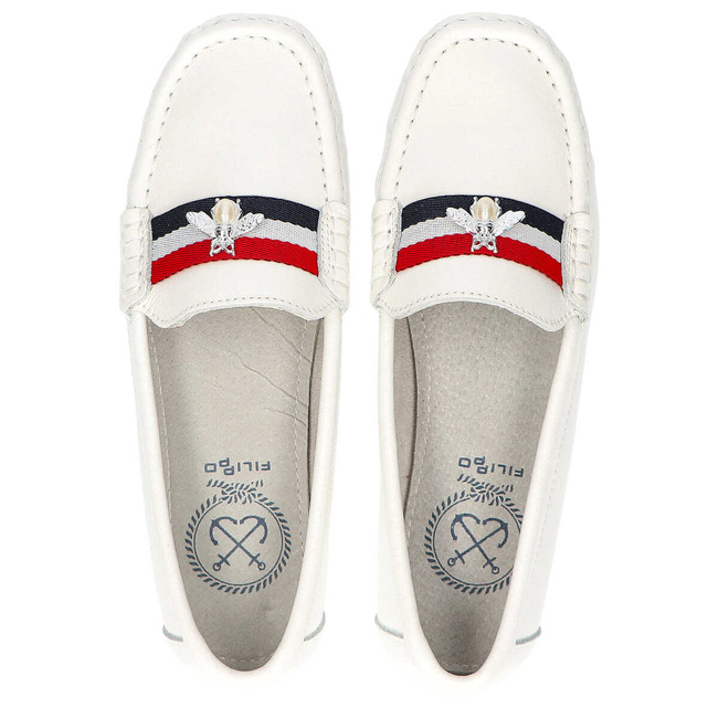 Leather loafers Filippo DP1406/20 WH white