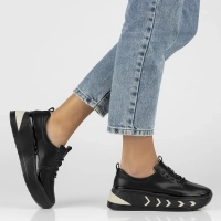 Skórzane sneakersy Filippo DP6427/24 BK czarne