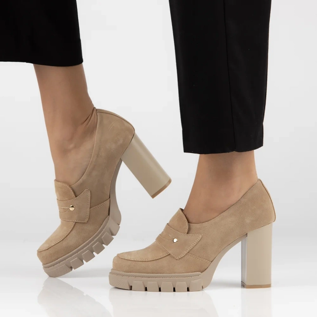 Leather shoes Filippo DP4671/23 BE beige