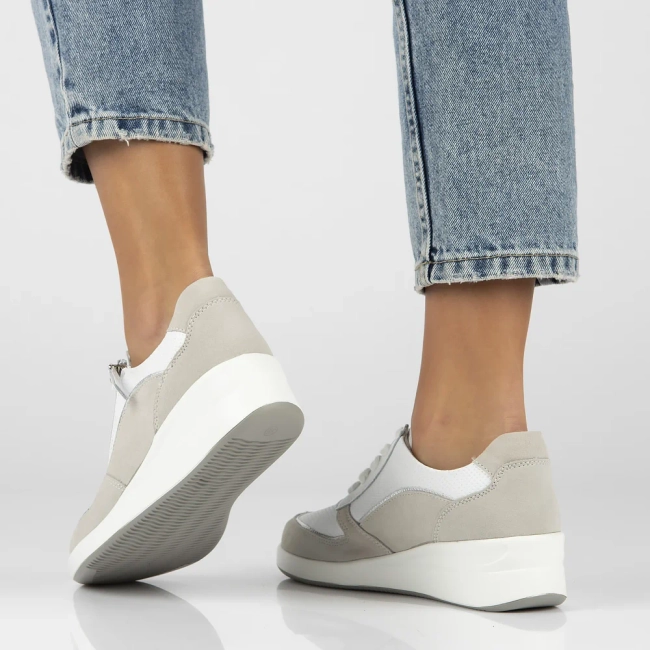 Skórzane Sneakersy Filippo DP6209/24 WH białe