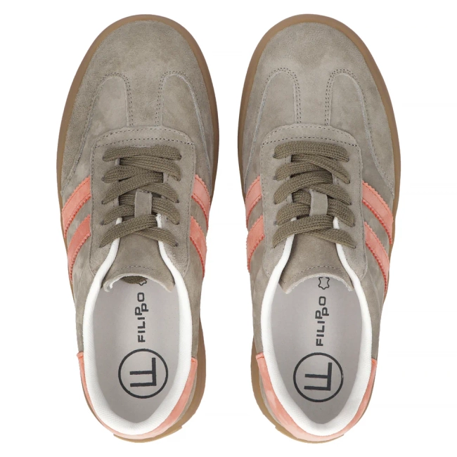 Leather sneakers Filippo DP6764/25 KH OR khaki
