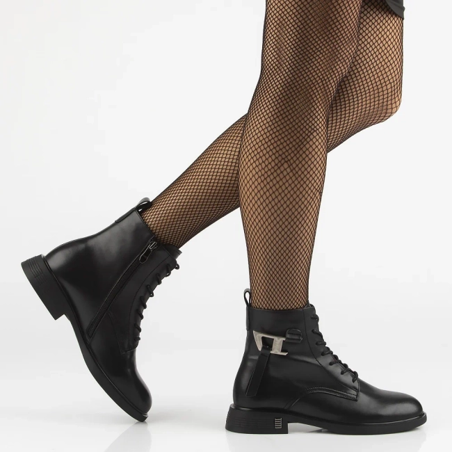 Leather ankle boots Filippo DBT7373/25 BK black