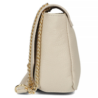 Skórzana torebka Filippo Listonoszka Q2022 jasny beż 