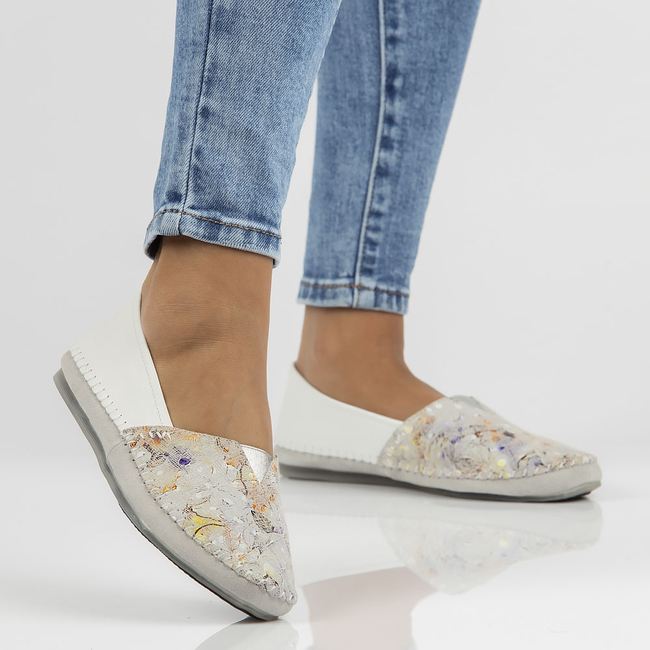 Leather shoes Filippo DP031/22 WH YL white