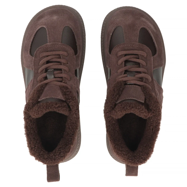 Skórzane sneakersy Filippo DP7948/26 D BR brązowe