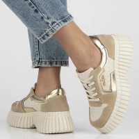 Leather sneakers Filippo DP6780/25 BE GO beige