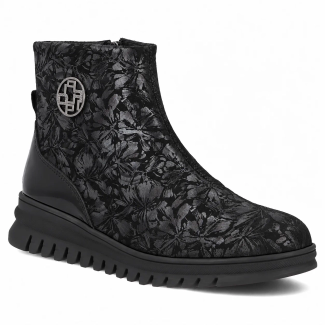 Skórzane botki Filippo DBT8074/26 BK GO czarne