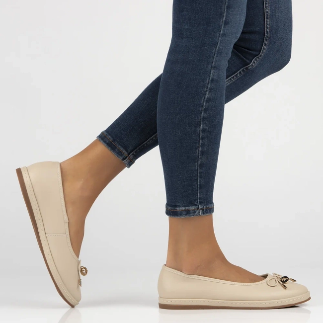 Leather ballerinas Filippo DP6856/25 BE beige