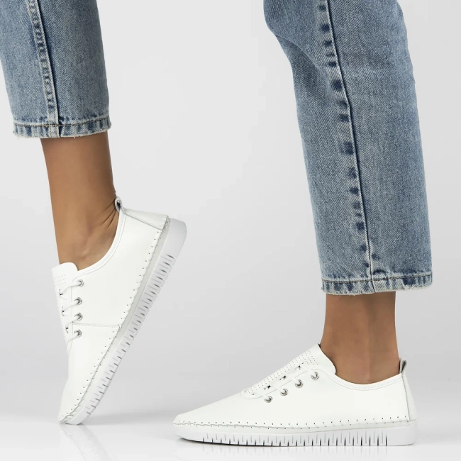 Leather shoes Filippo DP7030/25 WH white