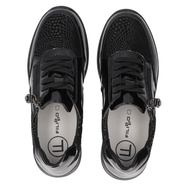 Leather shoes Filippo DP6352/24 BK black