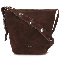Brown leather handbag Toscanio G99