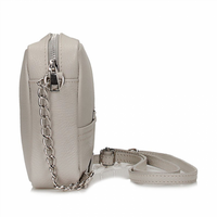 Handbag Toscanio Leather Messenger Bag B6 light grey