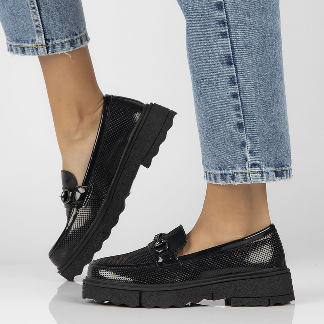 Leather shoes Filippo DP4196/22 BK black