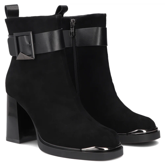 Leather ankle boots Filippo DBT8014/26 BK SU black