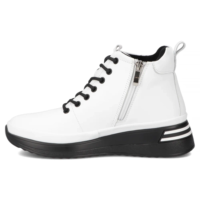 Skórzane botki Filippo DBT4215/25 WH białe