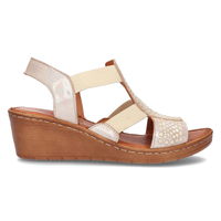 Skórzane sandały Artiker 46C2390 beżowe