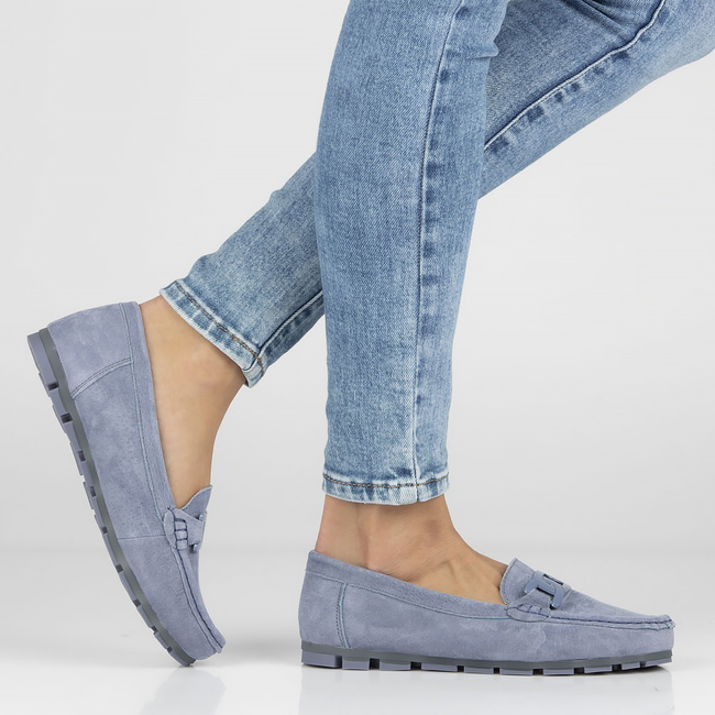 Leather loafers Filippo DP3630/23 BL blue