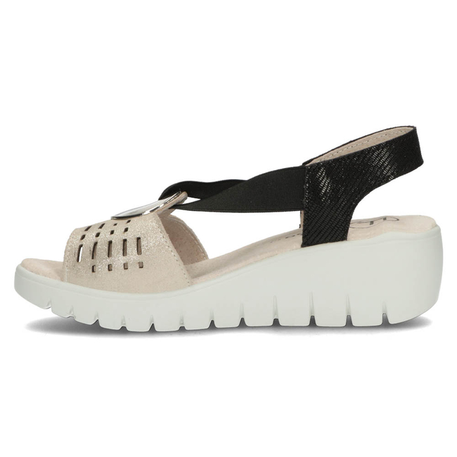 Leather sandals Filippo DS3501/22 GO BK gold