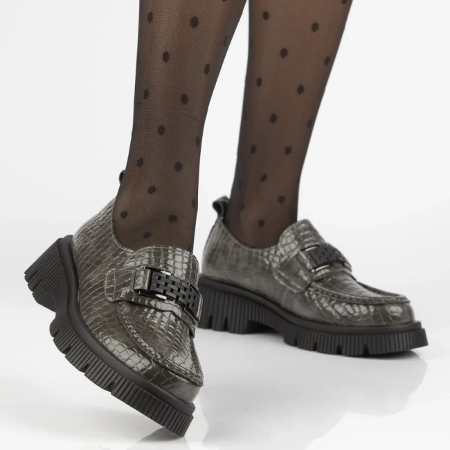 Leather shoes Filippo DP7172/25 GR grey