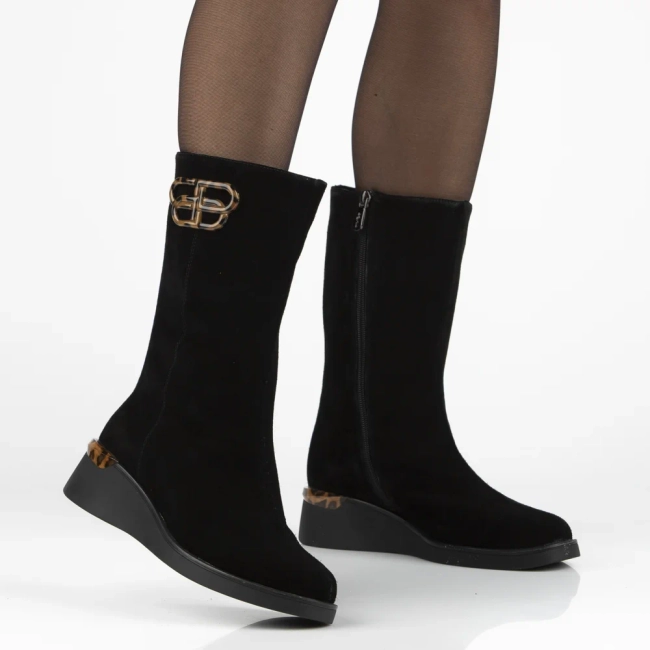 Leather boots Filippo DBT7207/25 BK black