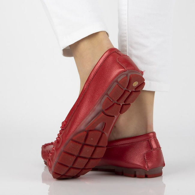 Leather loafers Filippo DP004/21 RD red