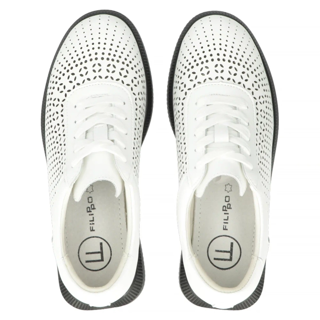 Leather shoes Filippo DP6213/24 WH white
