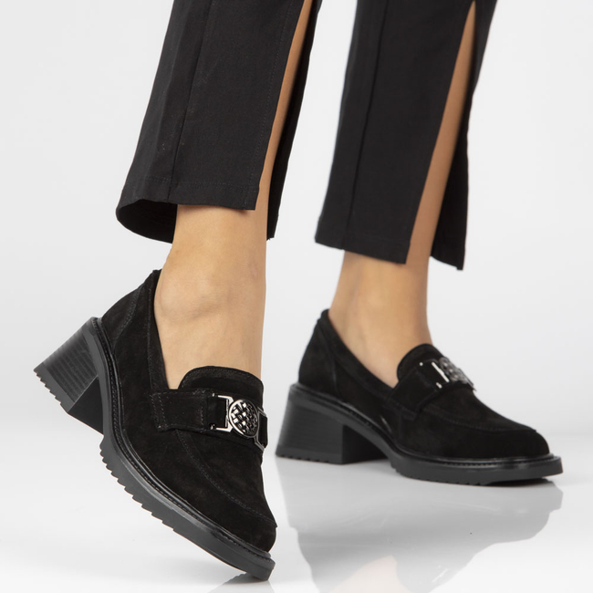 Leather shoes Filippo DP4145/23 BK black