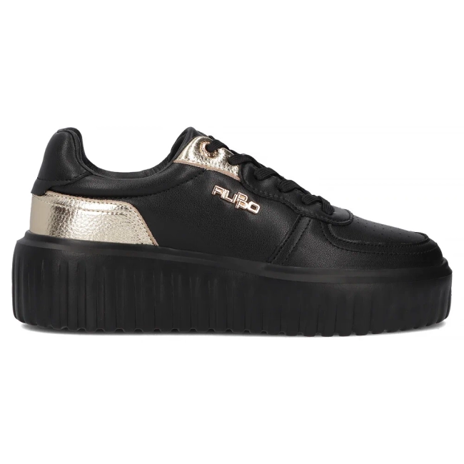Skórzane sneakersy Filippo DP6726/25 BK GO czarne