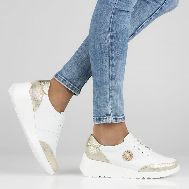 Leather Sneakers Filippo DP4591/23 WH white