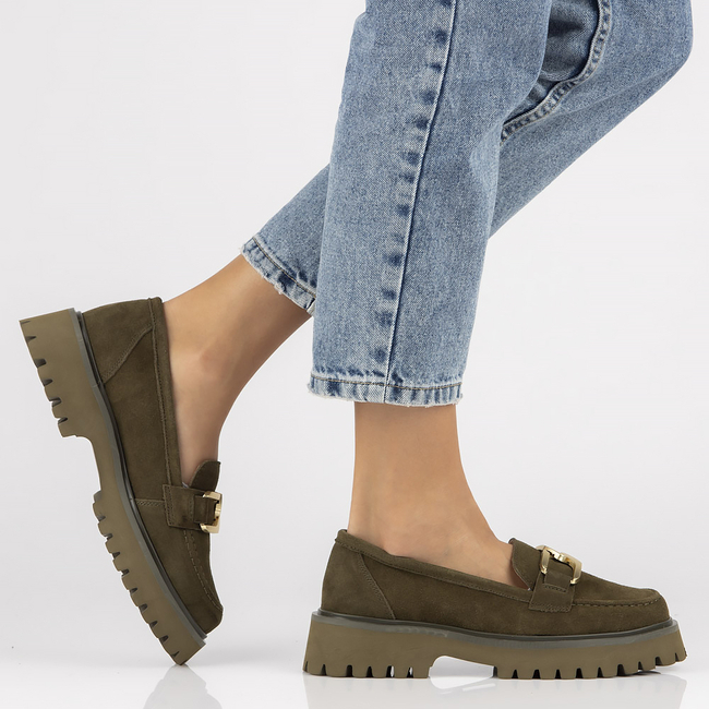 Leather shoes Filippo DP4916/23 KH khaki