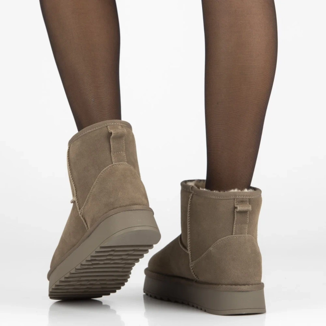 Skórzane śniegowce Filippo DBT7329/25 TP beżowe