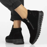 Leather ankle boots DBT6345/24 BK SU black