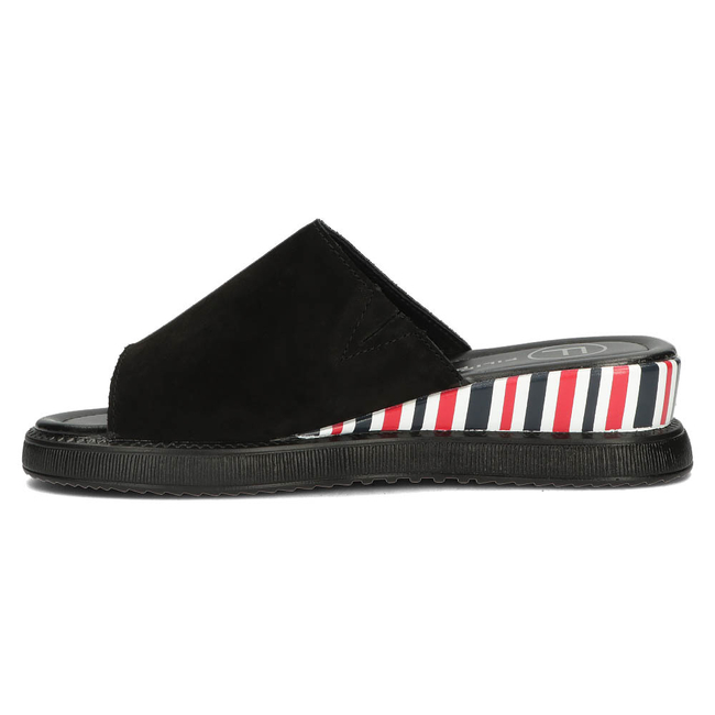 Leather slippers Filippo DK3615/22 BK black