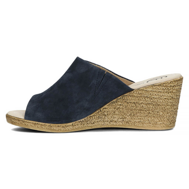 Leather flip-flops Filippo DK2143/21 NV navy blue