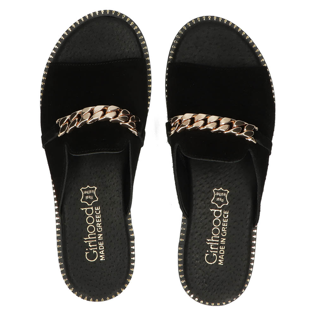 Leather Slippers Filippo LH-190 black